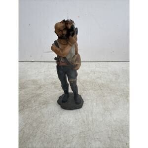 Nautical Figurine 6" Pirate Statue with Monkey On Shoulder